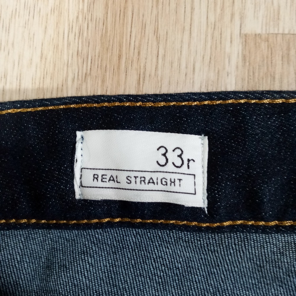 Gap 1969 Real Straight Rinse Dark Wash Denim Jeans Womens 33R - Picture 3 of 11